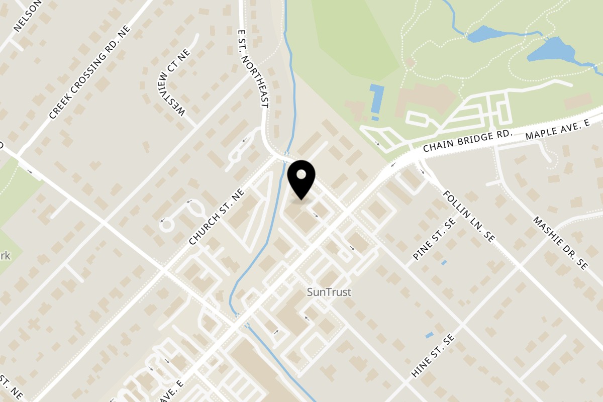 Map showing the location of Clarity on 442 Maple Ave E in Vienna